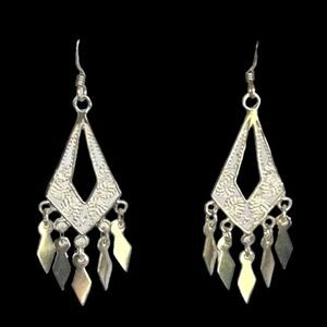 Beautiful 1 3/4” Sterling 925 Silver Dangles